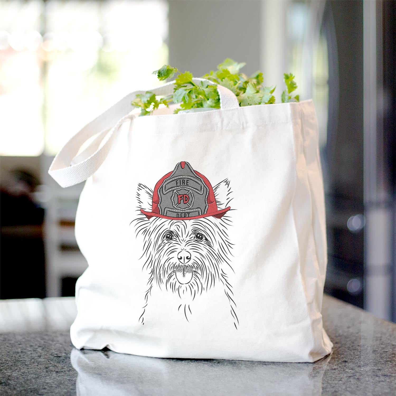 Cairn Terrier Tote Bag - Stylish Cotton Canvas Shopping Tote