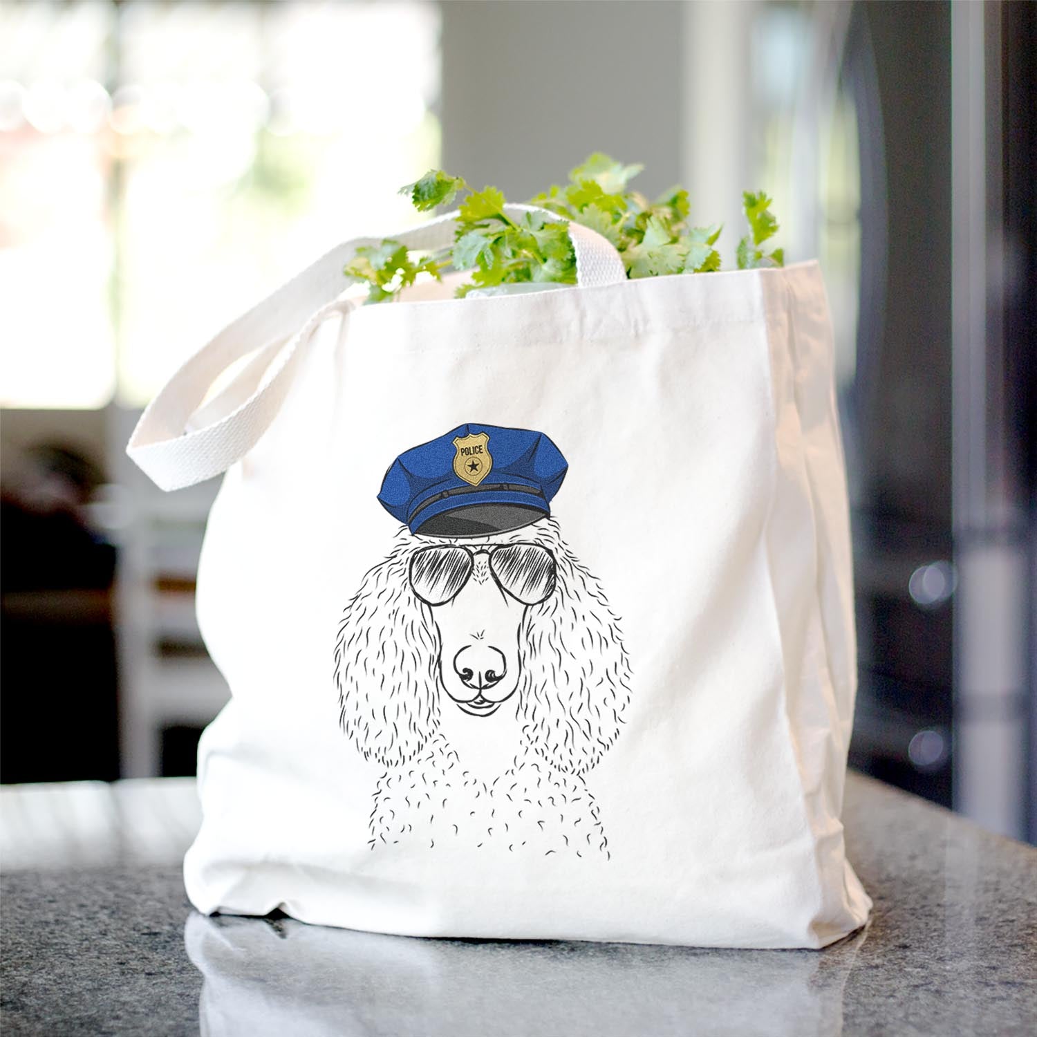 Poodle Print Canvas Tote Bag - Stylish and Durable