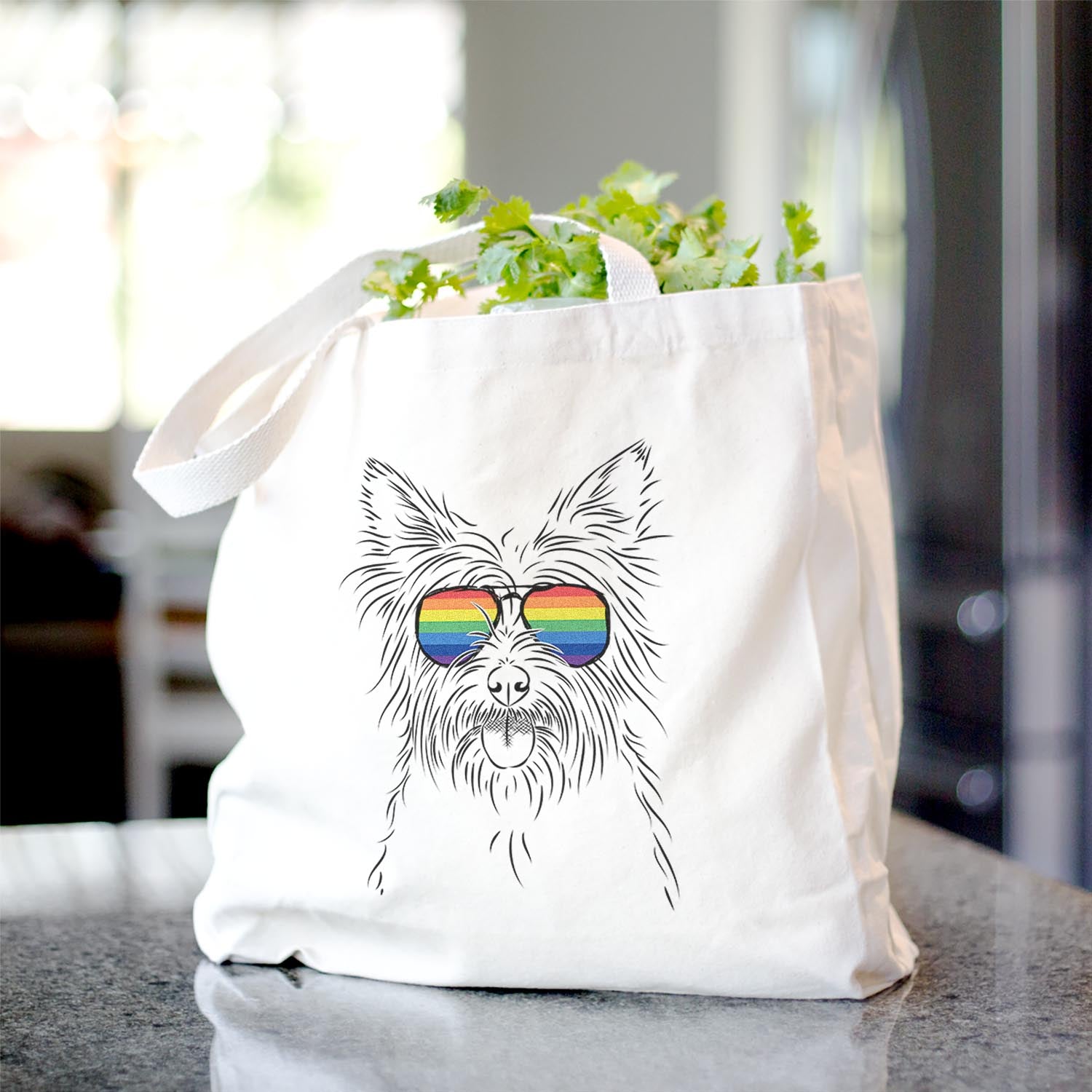 Cairn Terrier Tote Bag - Stylish Cotton Canvas Shopping Tote
