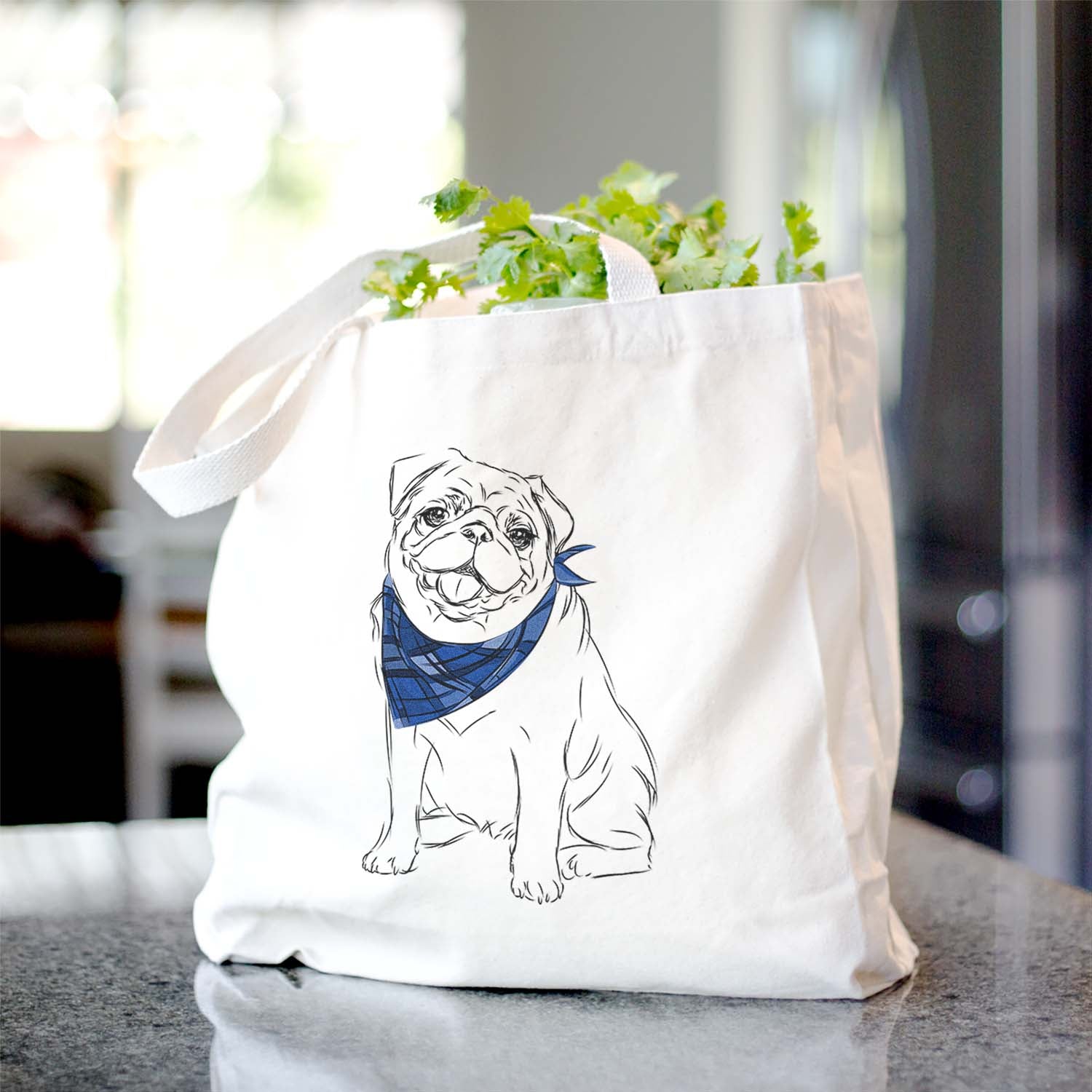 Higgins the Pug Canvas Tote Bag