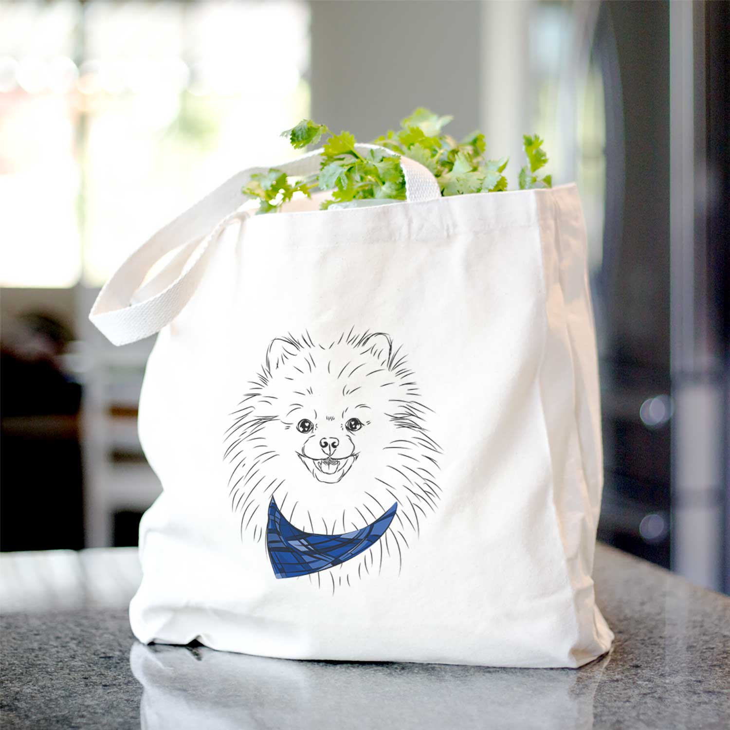 Pomeranian Print Canvas Tote Bag - Stylish Chic Design