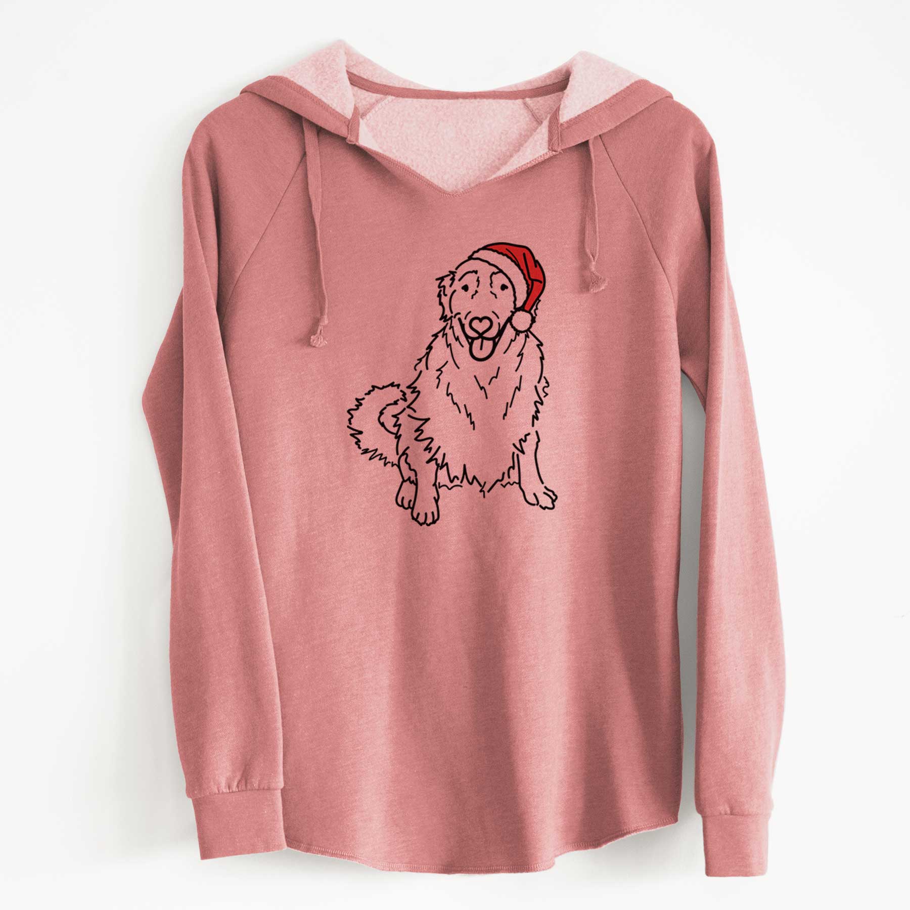 California Wave Hooded Sweatshirt in Soft Colors - Womens Cozy Pullover