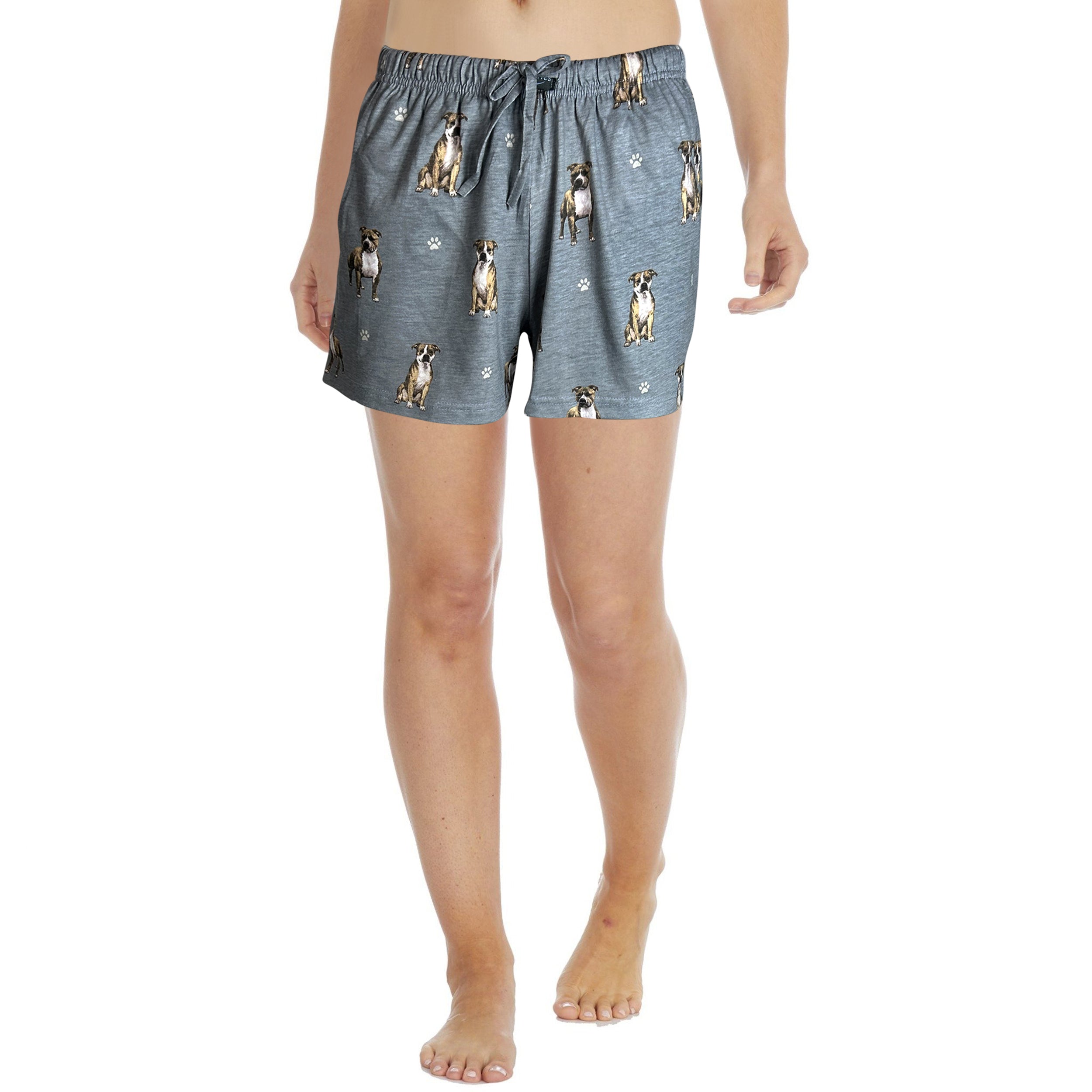 Dog Print Womens Lounge Shorts - Soft & Comfy Pet Lover Apparel