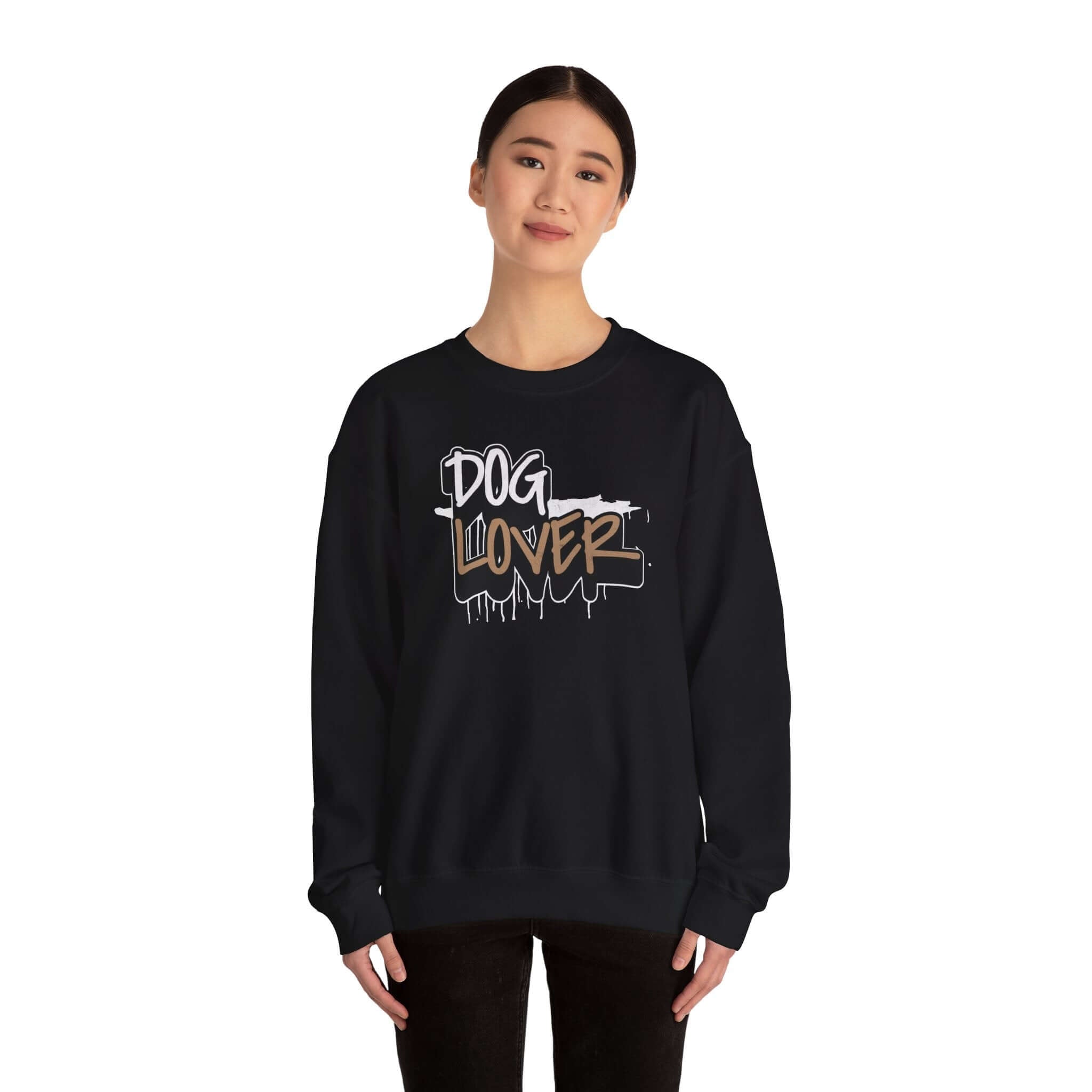 Stylish Dog Lover Black Unisex Sweatshirt