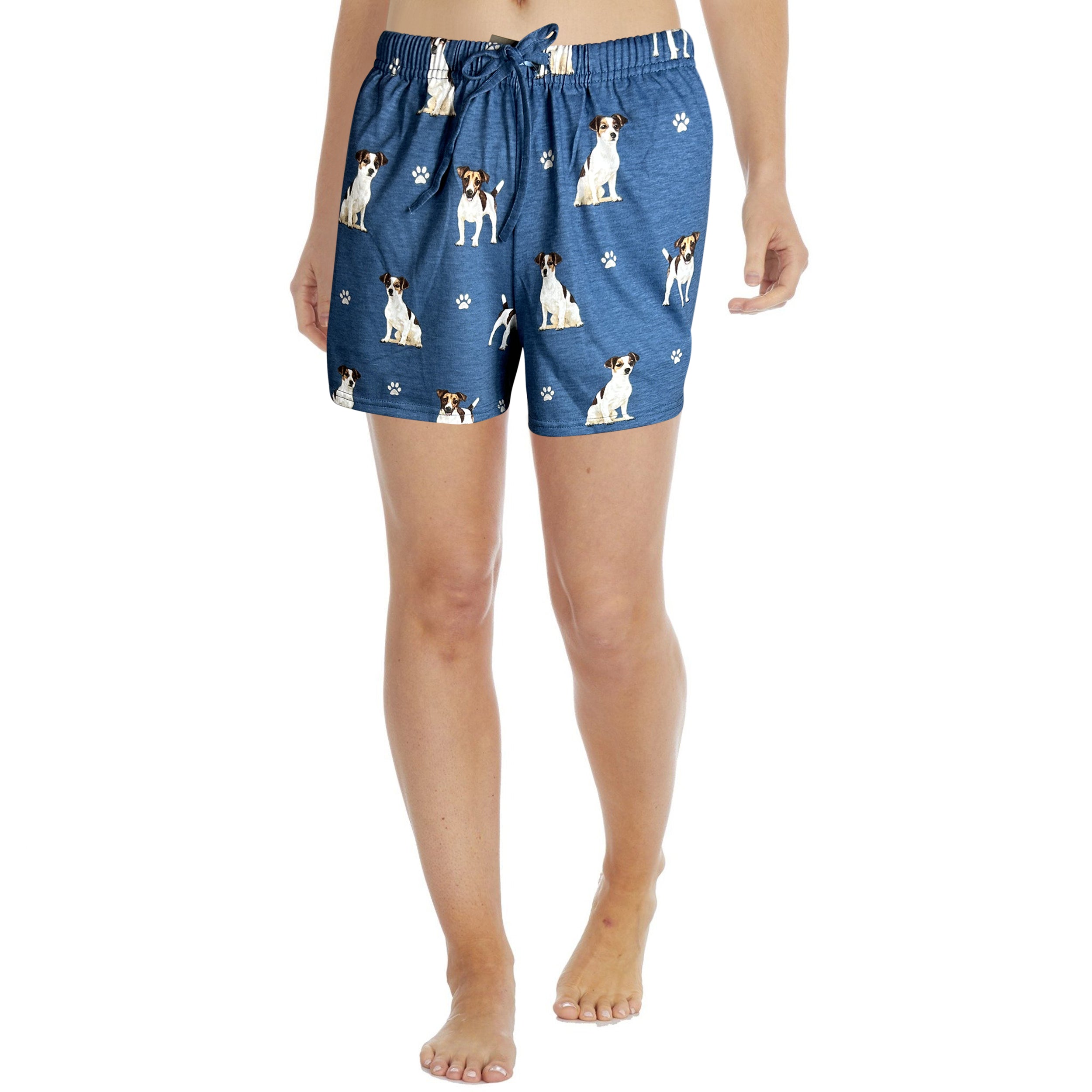 Jack Russell Dog Print Womens Lounge Shorts