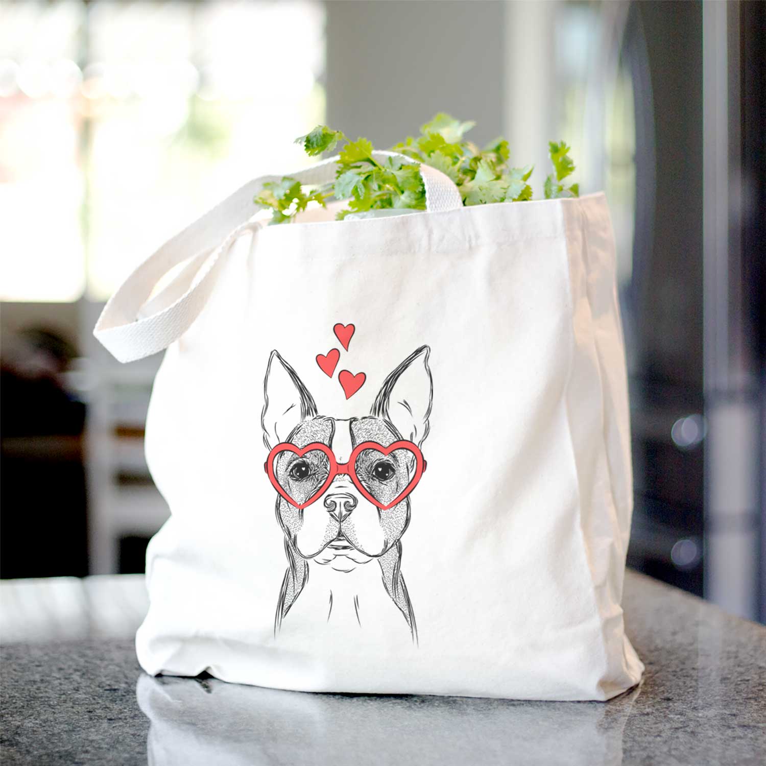 Boston Terrier Tote Bag - Stylish Cotton Canvas Shopper