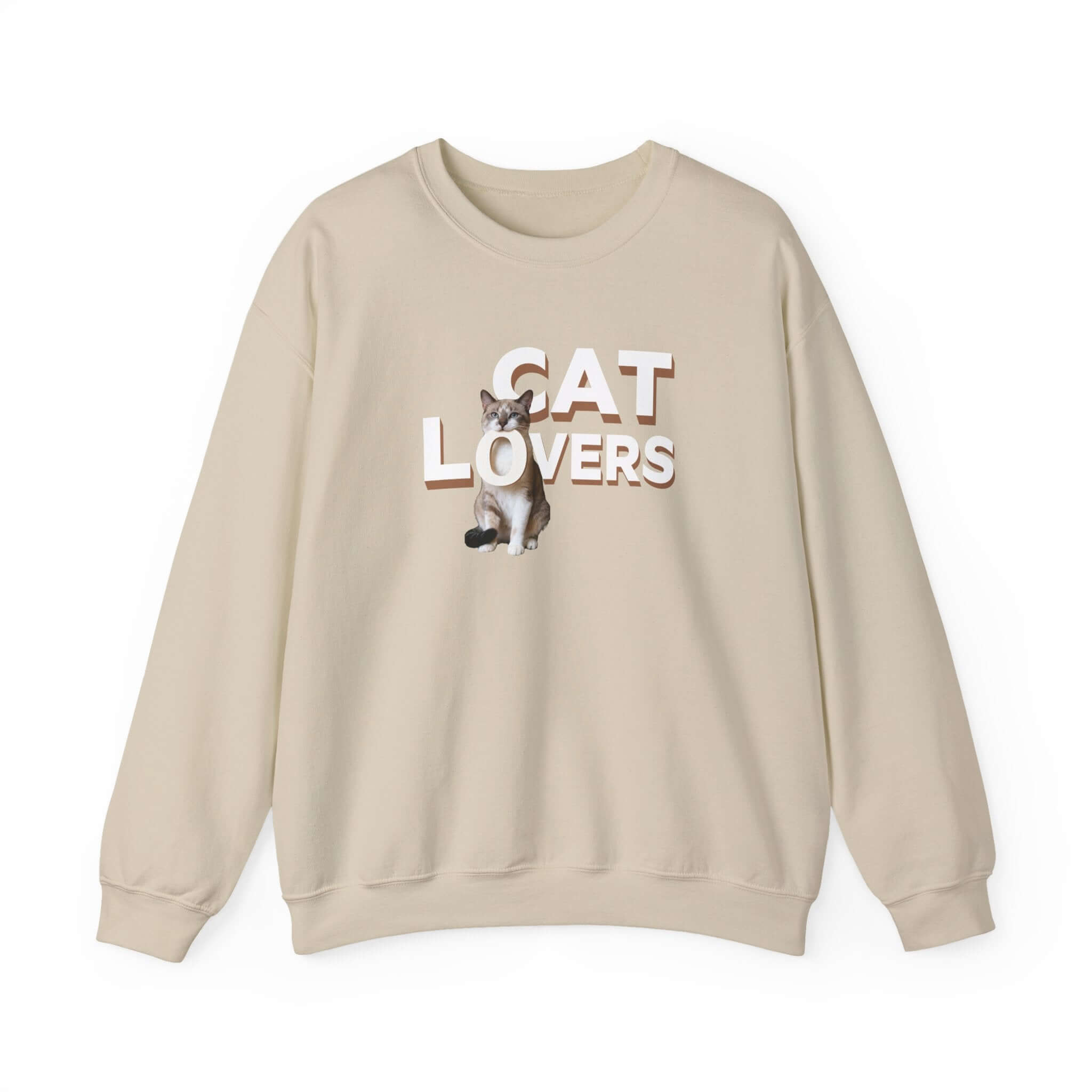 Cozy Cat Print Unisex Crewneck Sweatshirt