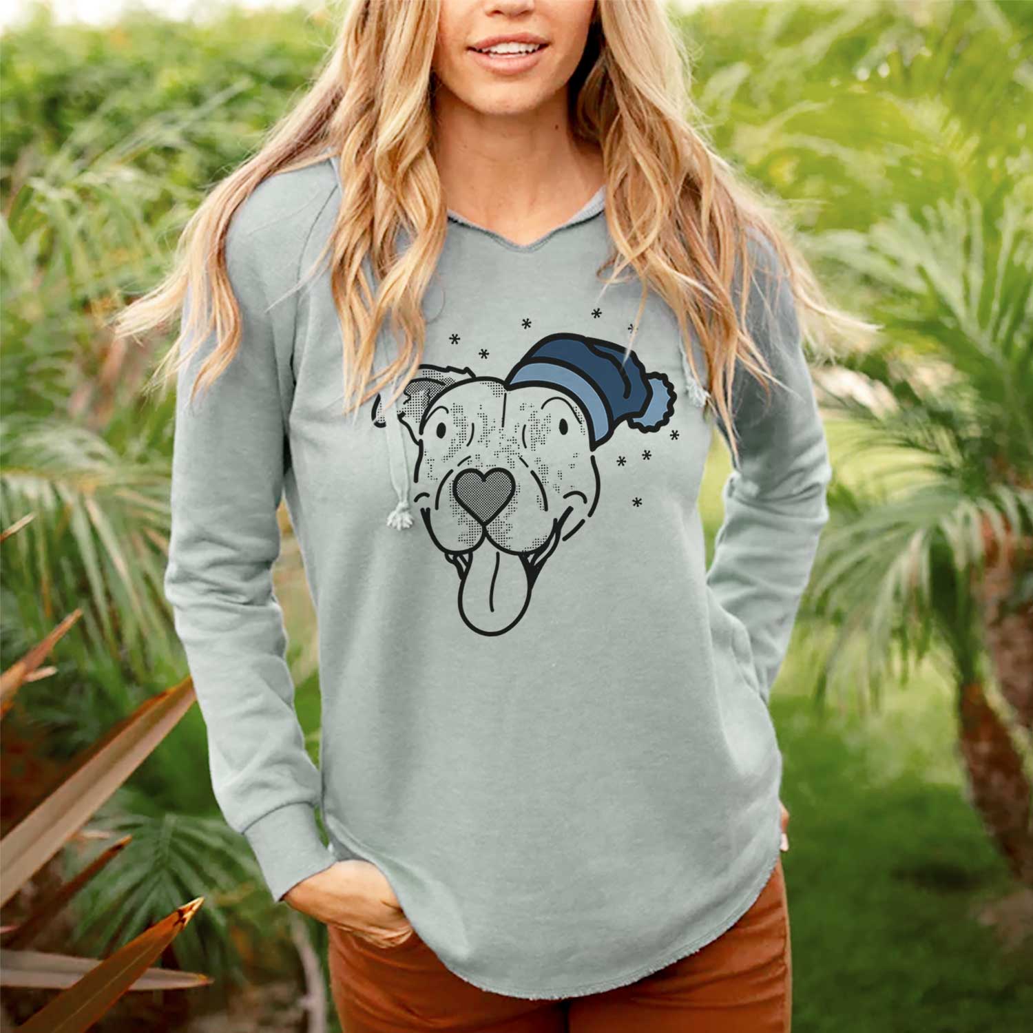 California Wave Wash Hooded Sweatshirt - Cozy & Stylish Blush Pullover