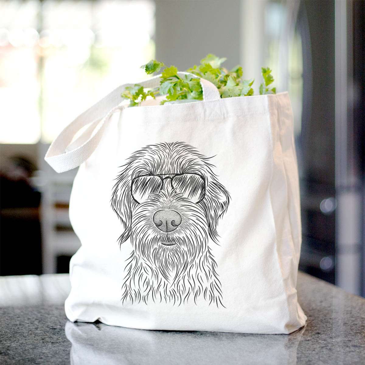 Canvas Wirehaired Pointing Griffon Tote Bag - Stylish Reusable Eco-Friendly Shopper