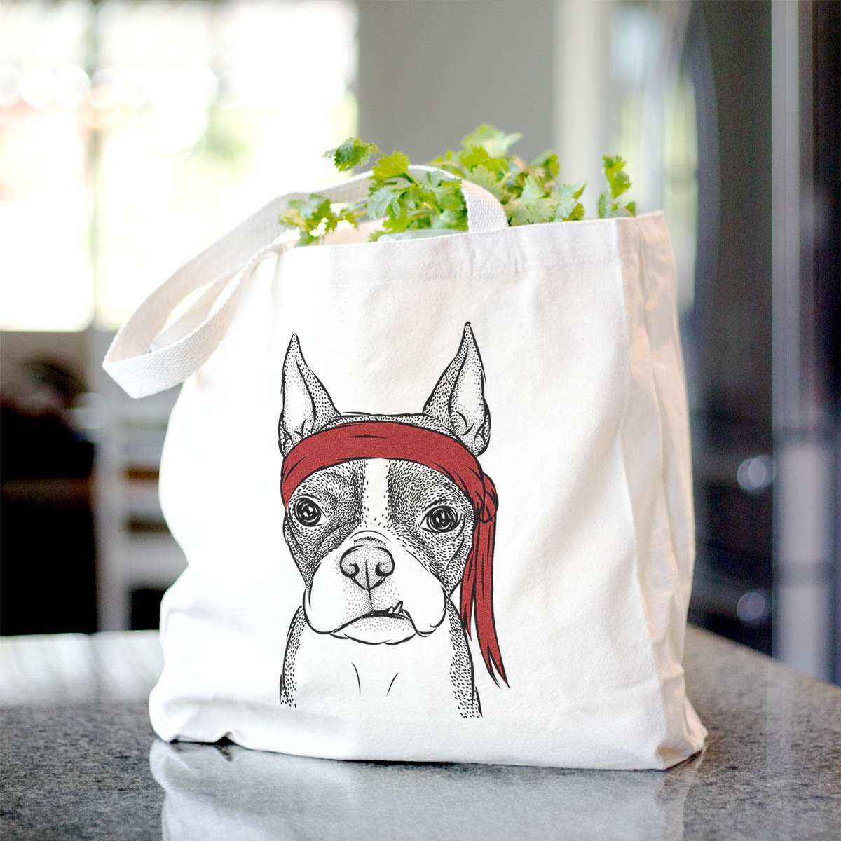 Boston Terrier Print Canvas Tote Bag - Eco-Friendly Shopping Companion