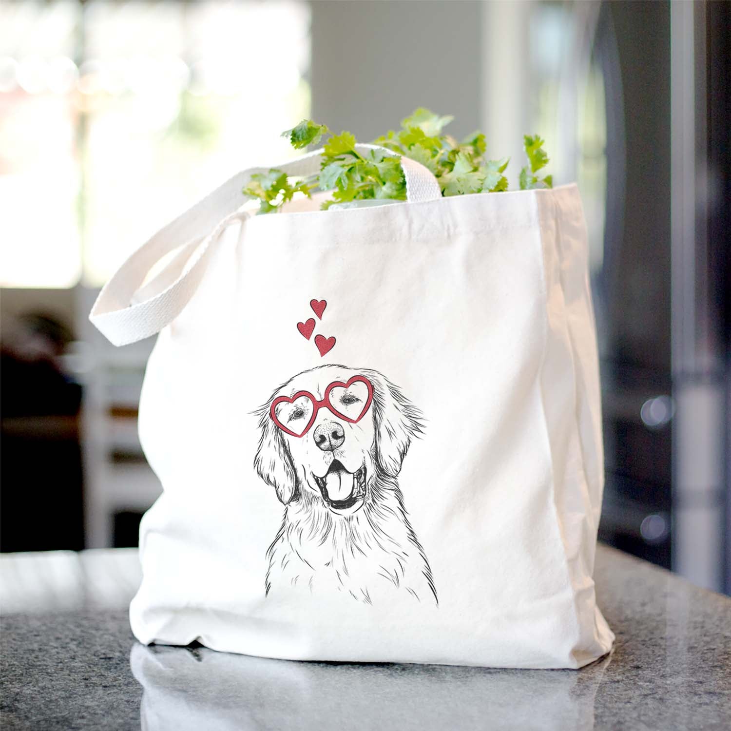 Golden Retriever Tote Bag - Stylish Canvas Shopping Tote