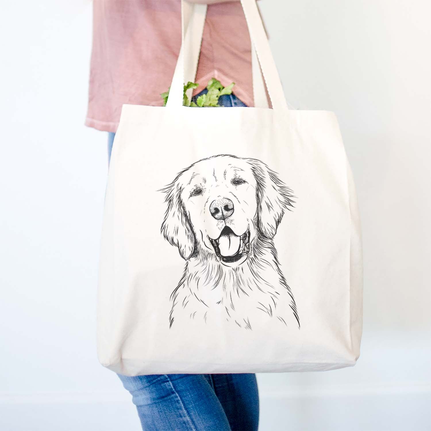 Golden Retriever Tote Bag - Stylish Canvas Shopping Tote