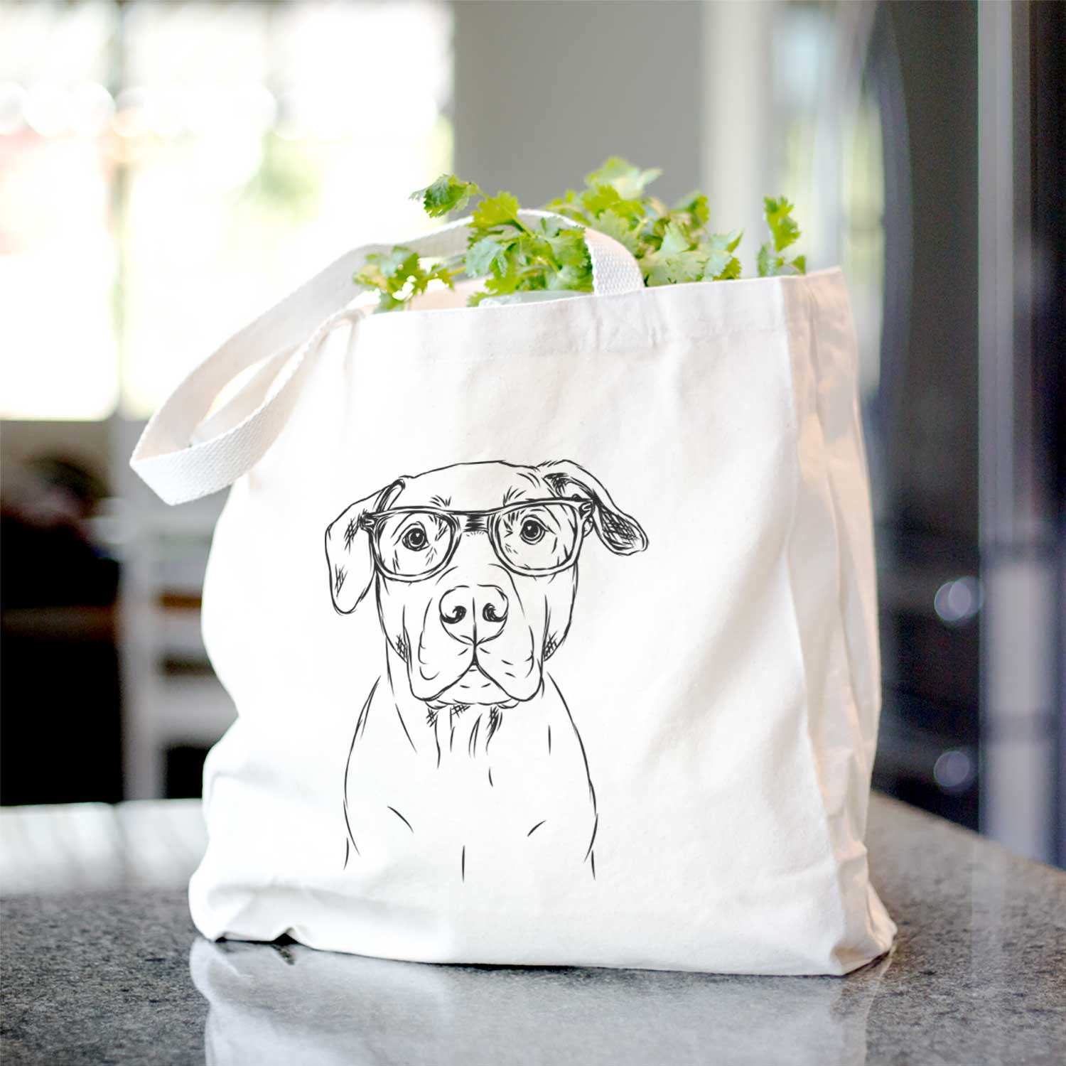 Pitbull Printed Cotton Canvas Tote Bag - Trendy & Stylish