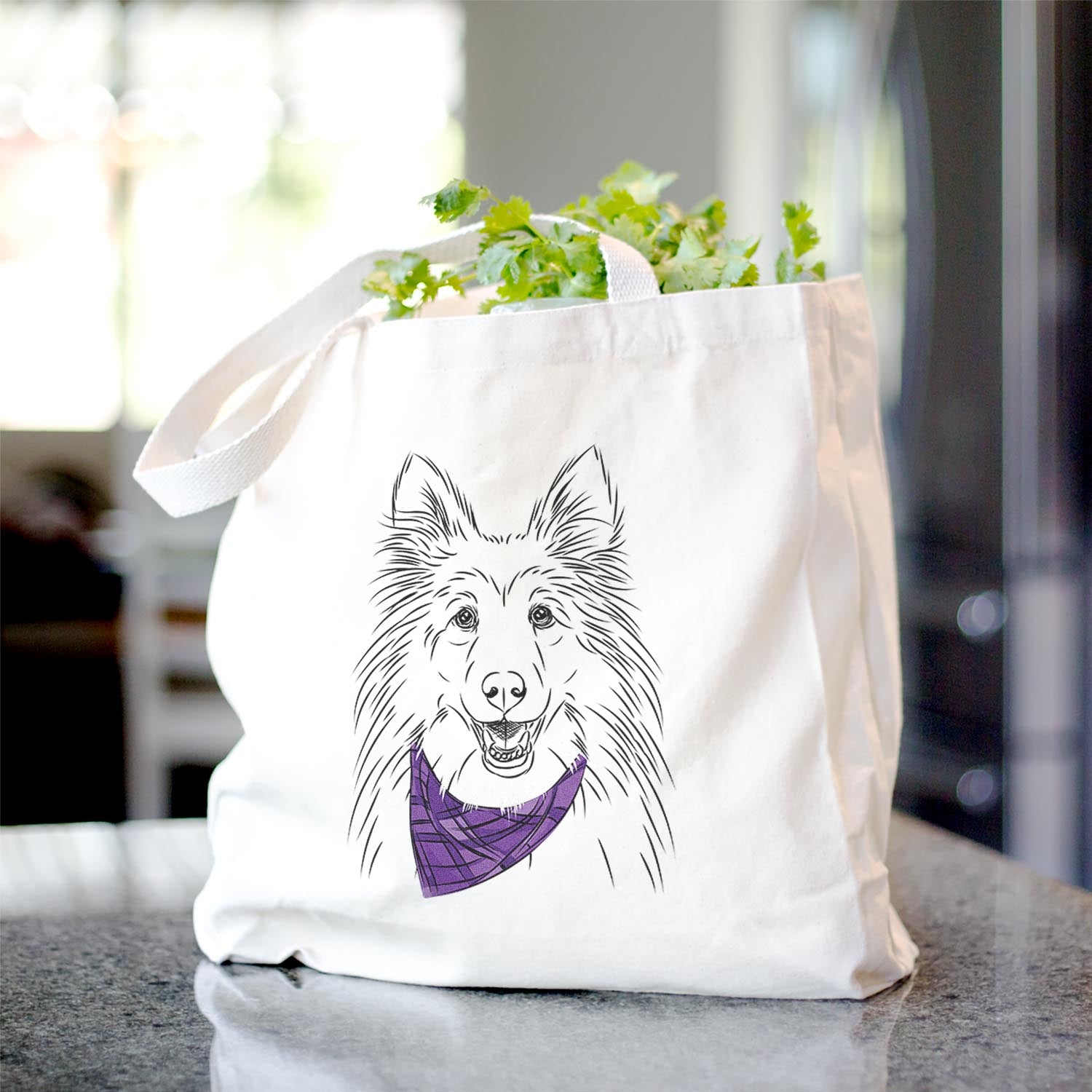 Sheltie Dog Tote Bag - Stylish Cotton Canvas Accessories