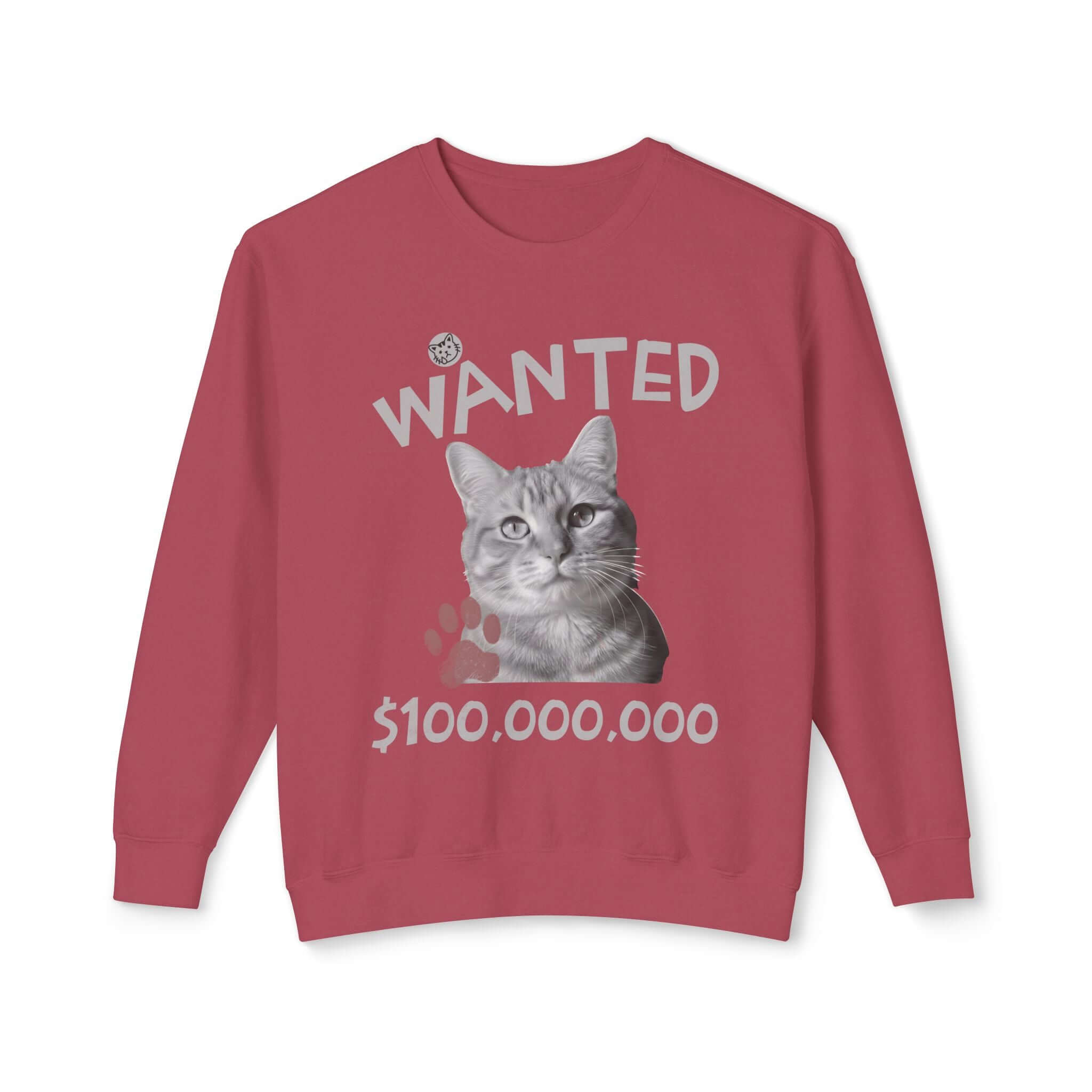 Funny Cat Poster Print Crewneck Sweatshirt