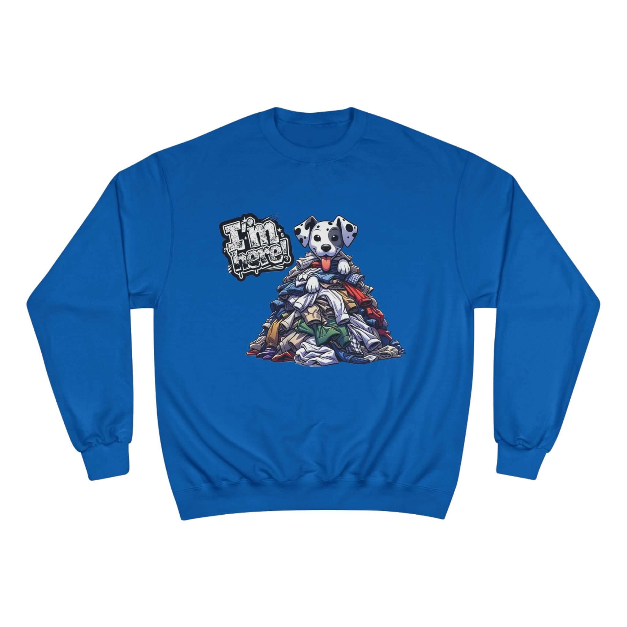 Cozy Dog Graphic Crewneck Sweatshirt - Playful Street-Style Design