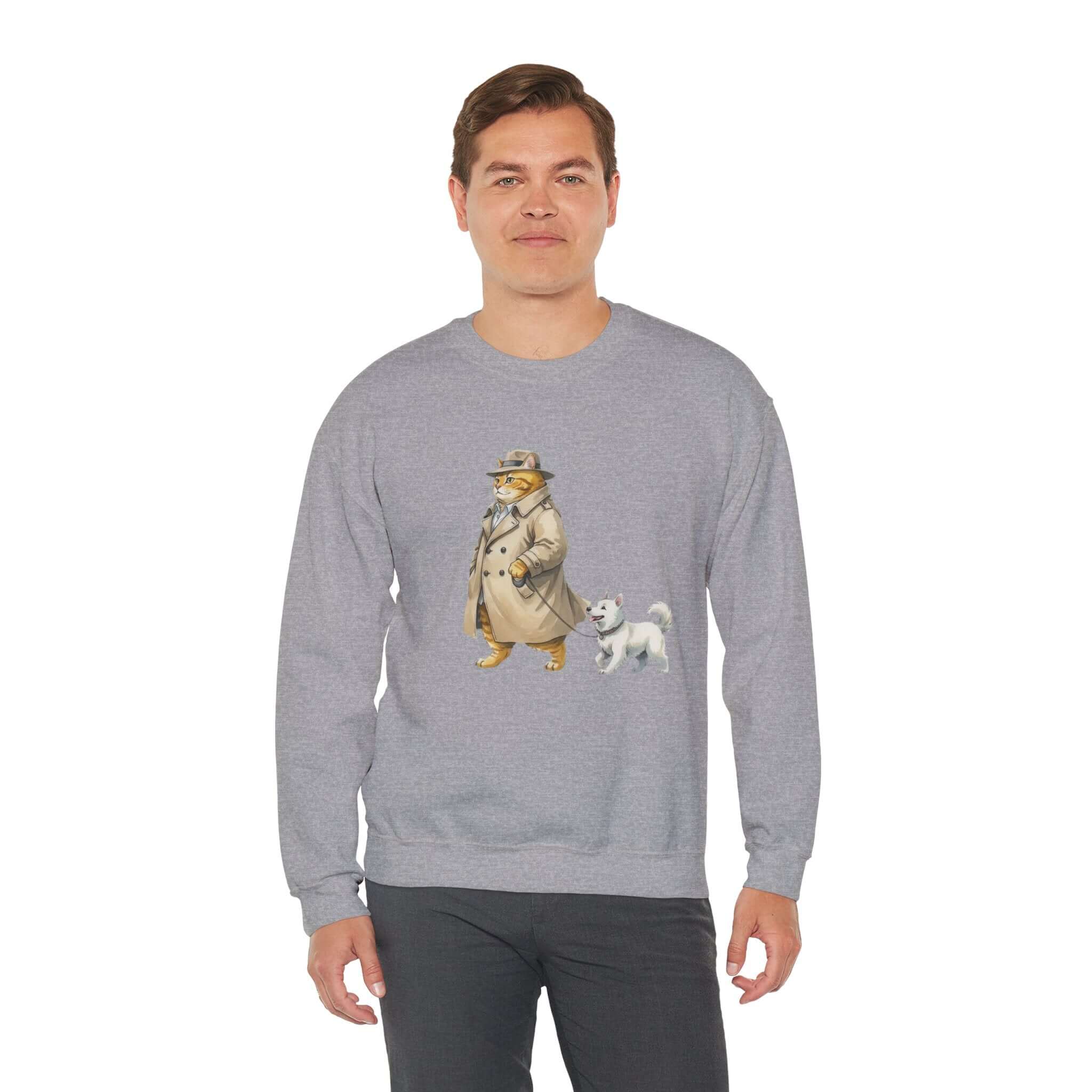 Watercolor Cat & Dog Crewneck Sweatshirt | Lived-In Style
