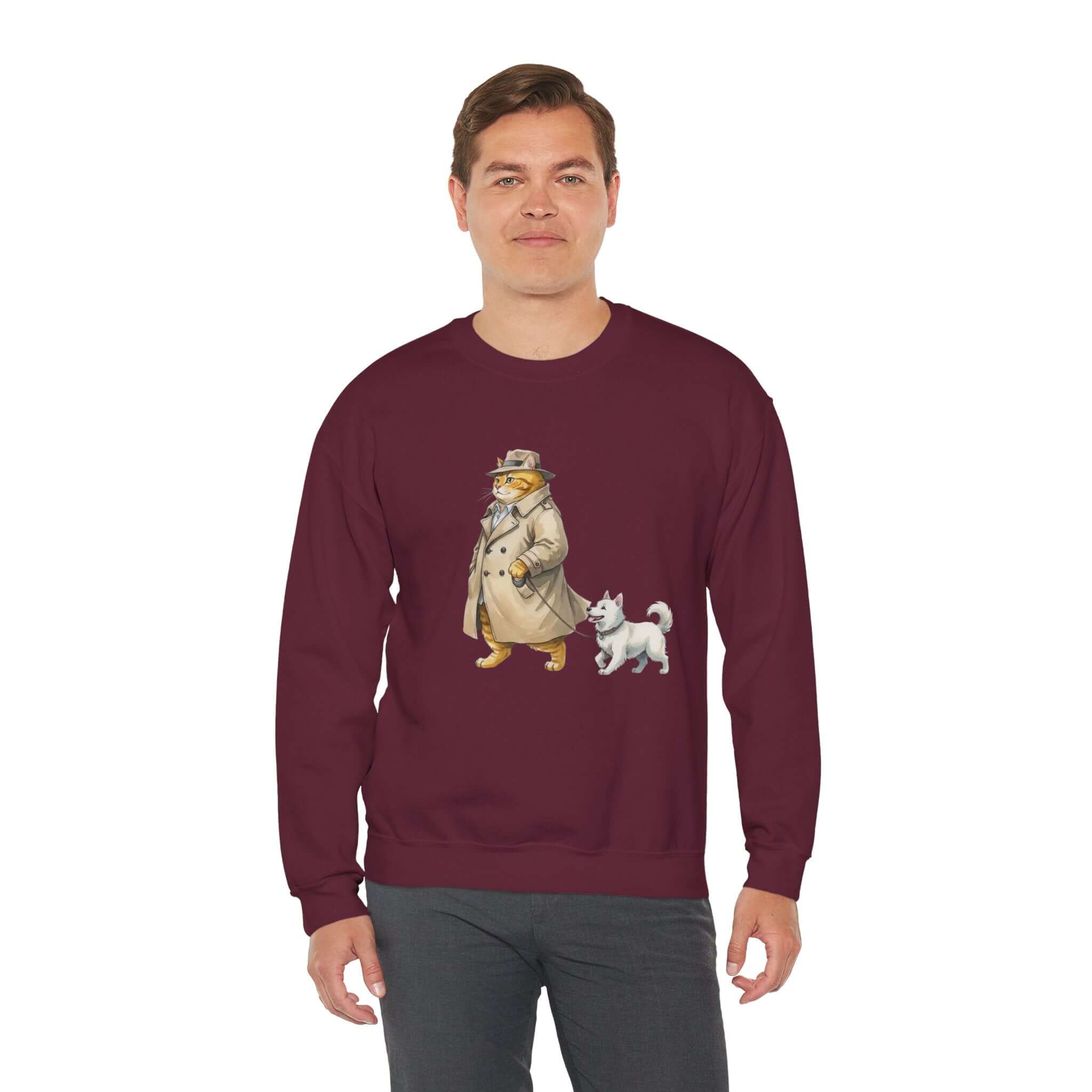 Watercolor Cat & Dog Crewneck Sweatshirt | Lived-In Style