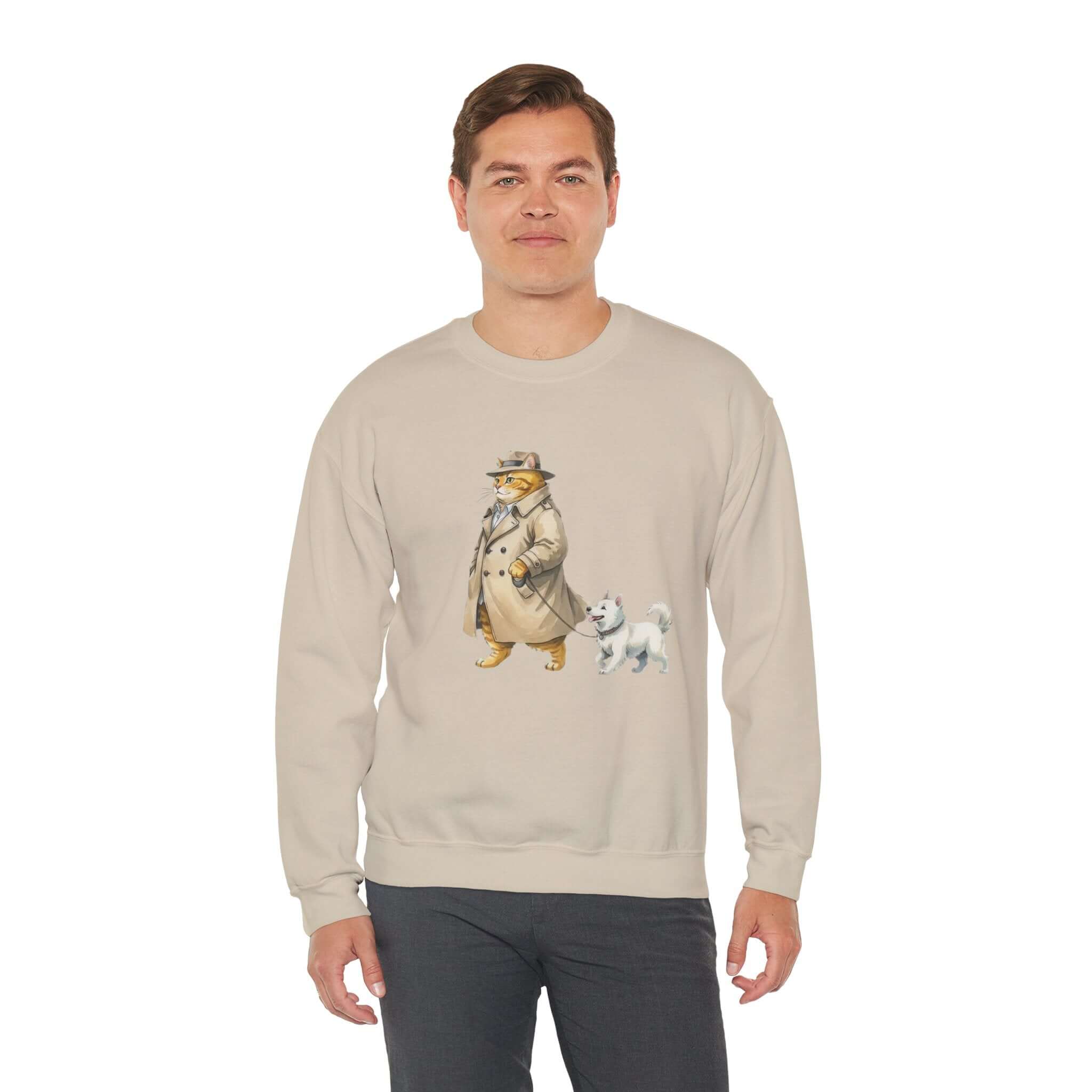 Watercolor Cat & Dog Crewneck Sweatshirt | Lived-In Style