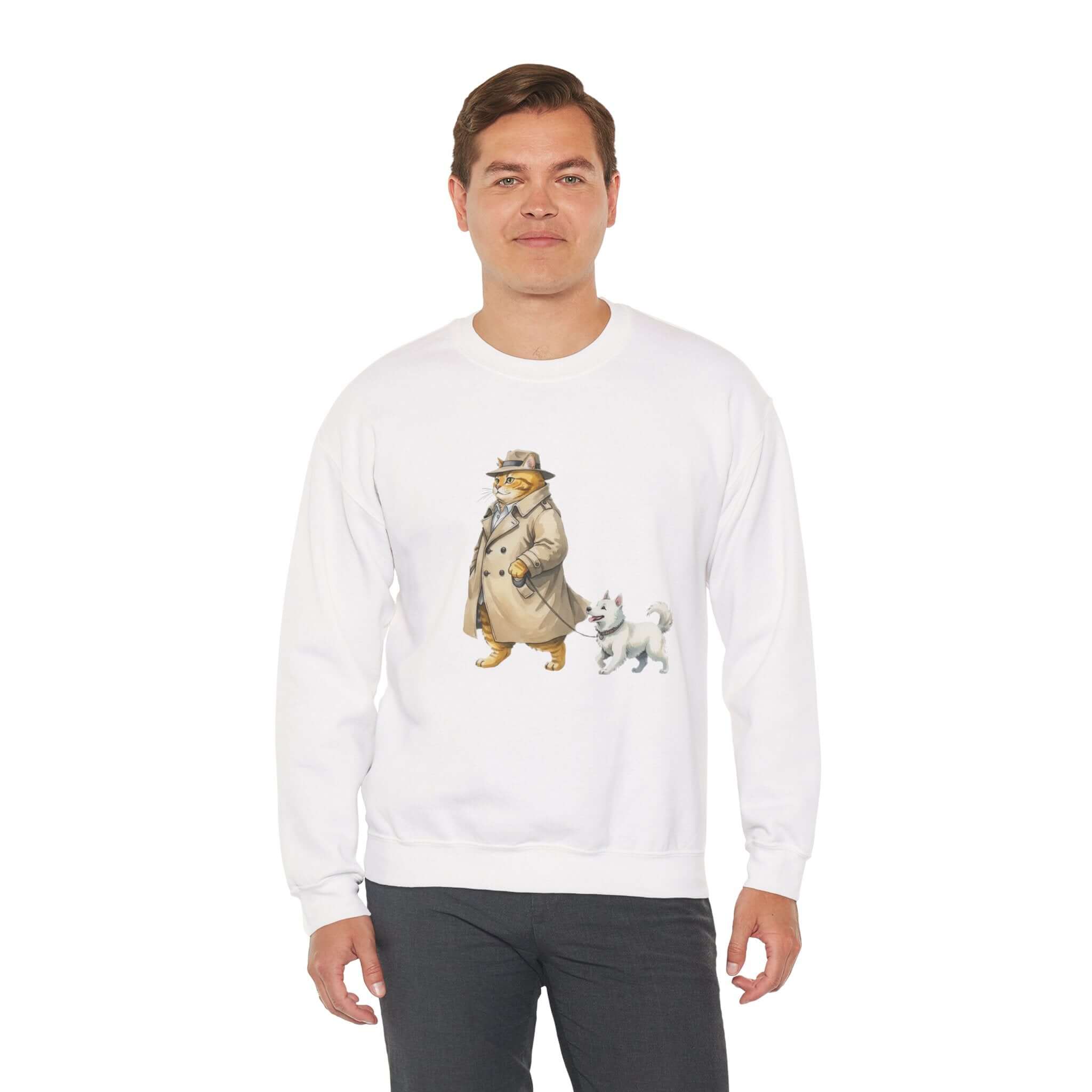 Watercolor Cat & Dog Crewneck Sweatshirt | Lived-In Style