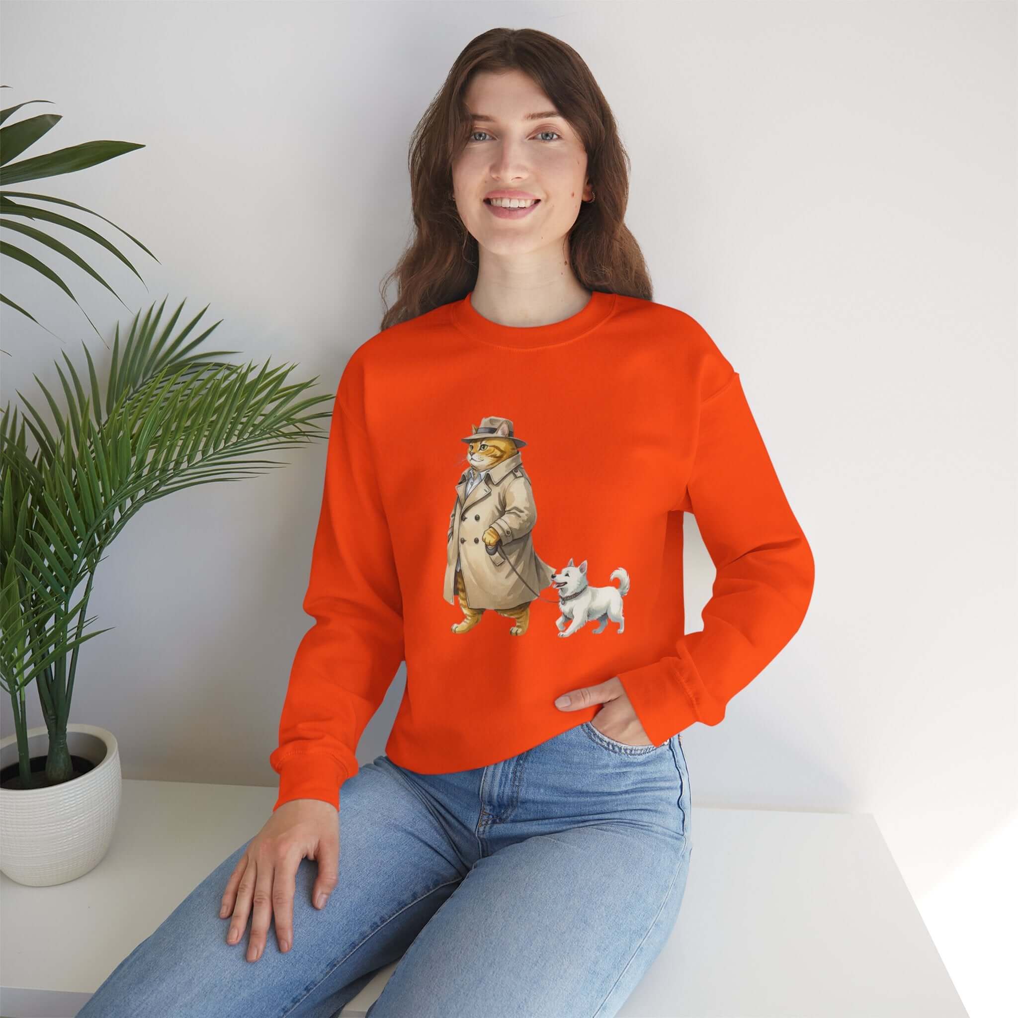 Watercolor Cat & Dog Crewneck Sweatshirt | Lived-In Style