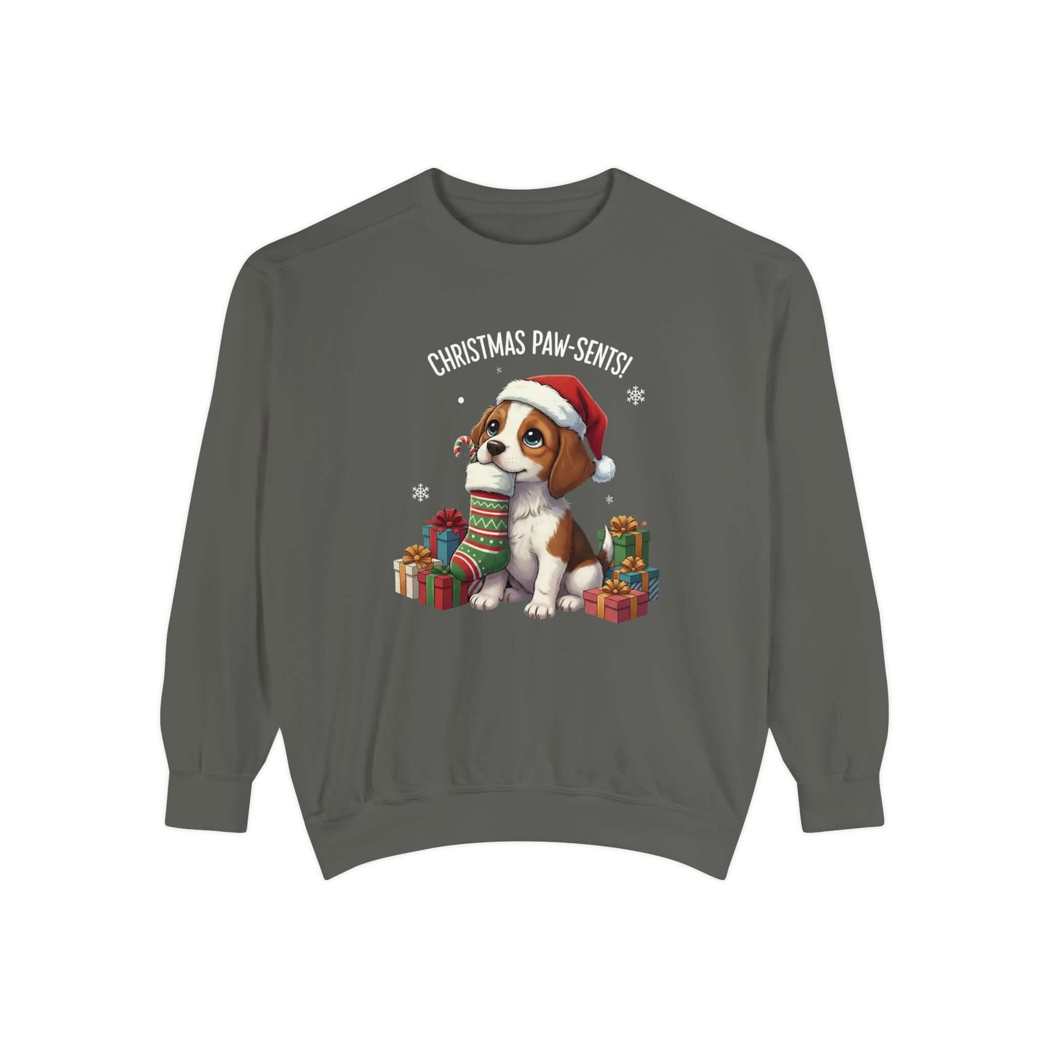 Cozy Christmas Puppy Unisex Crewneck Sweatshirt