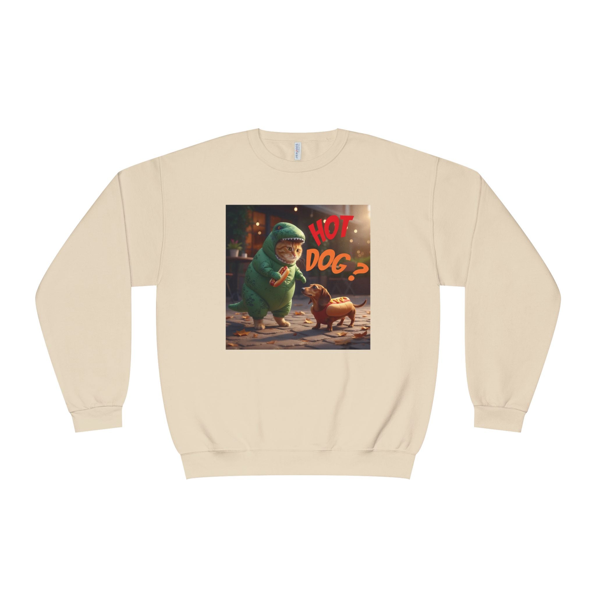Cute Dinosaur & Food Print Sweatshirt