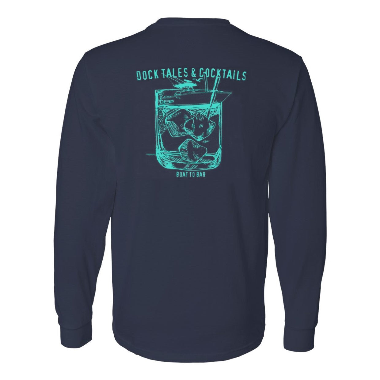 Navy Dock Tales Cocktail Long Sleeve Tee