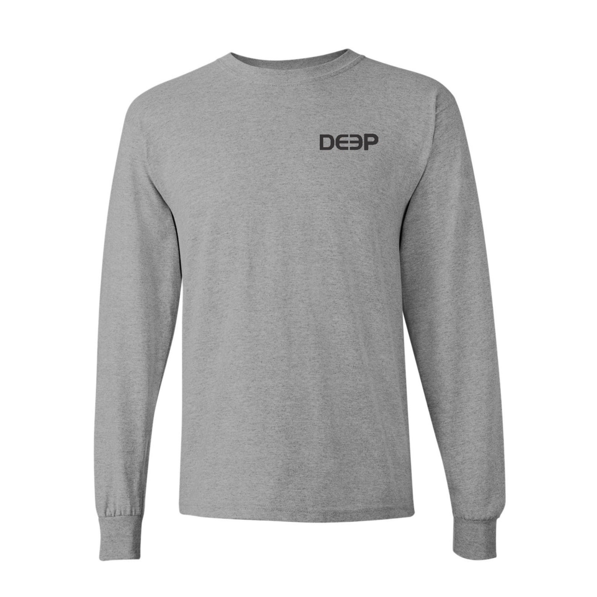 Heather Gray Cotton Long Sleeve Shirt for Offshore Adventurers