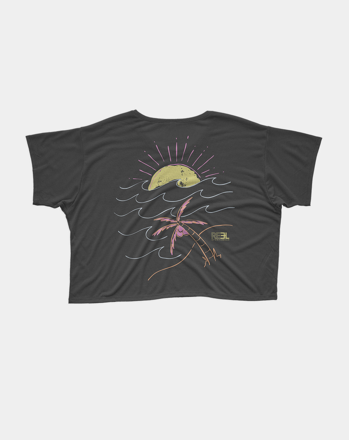 Adventure Wave Womens Crop Top Black