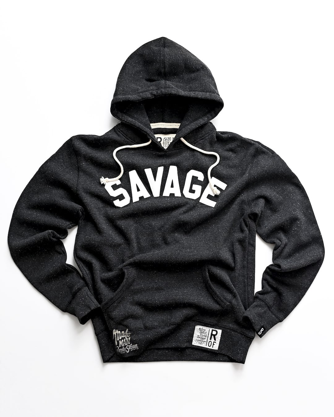 BlackSavageSkull Print Pullover Hoody for Macho Fans