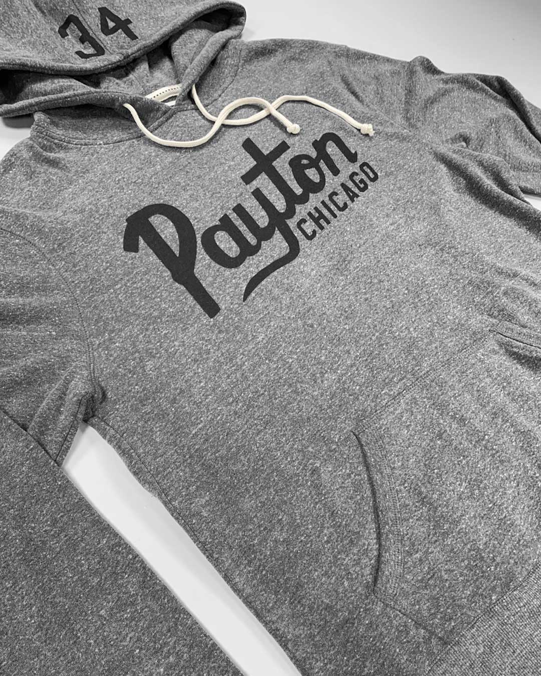 Walter Payton Heather Grey Scripted Pullover Hoody
