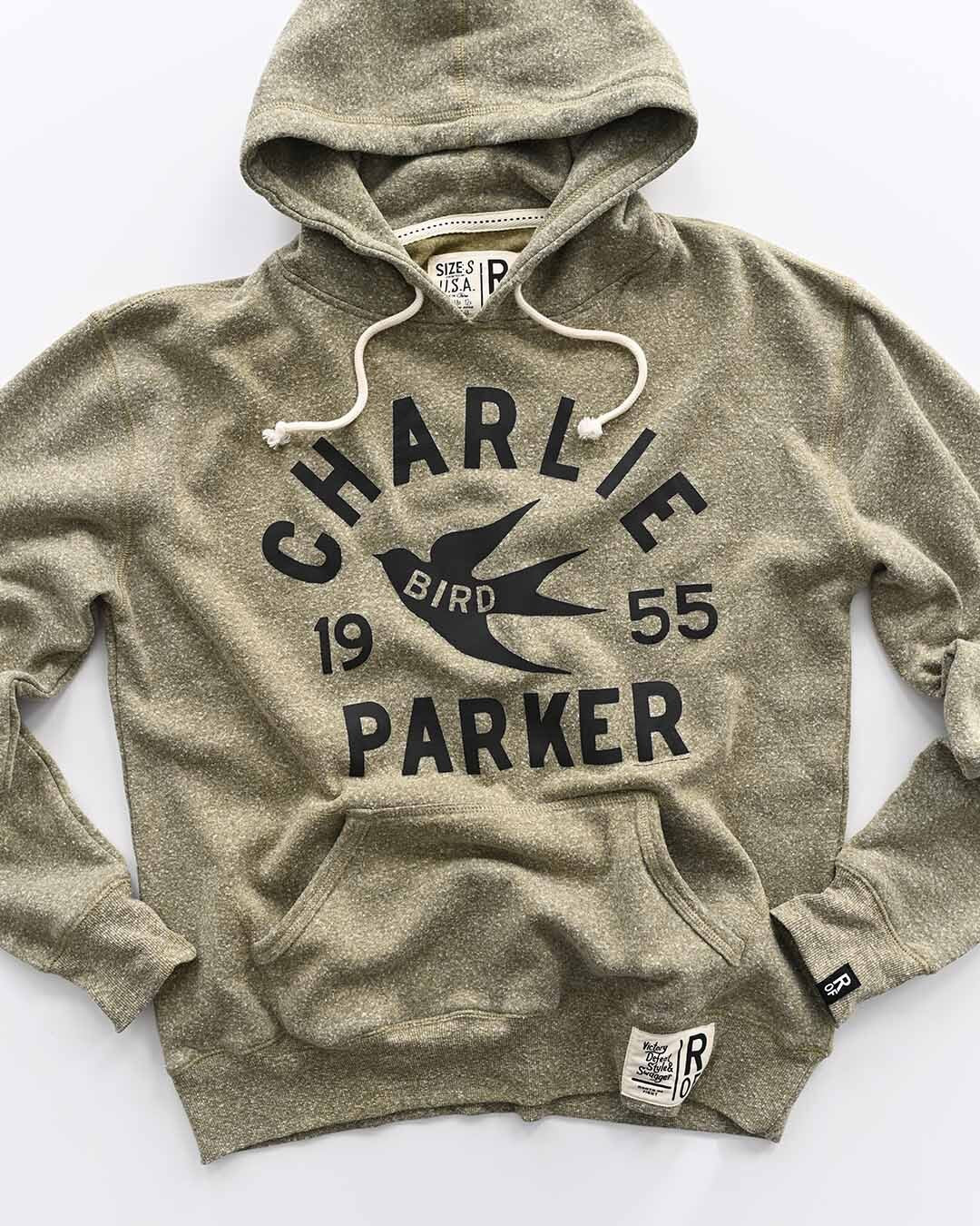 Heather Olive55 Premium Hoody - Charlie Parker Tribute