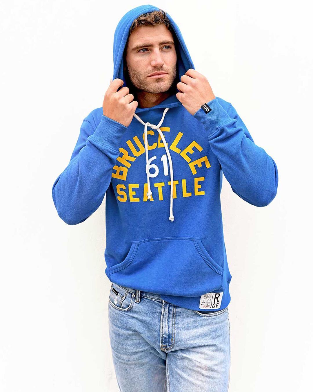 Blue Heather Bruce Lee Inspirational Vintage Pullover Hoody