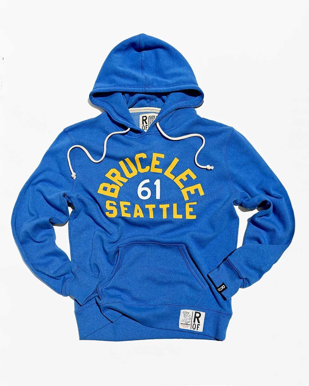 Blue Heather Bruce Lee Inspirational Vintage Pullover Hoody