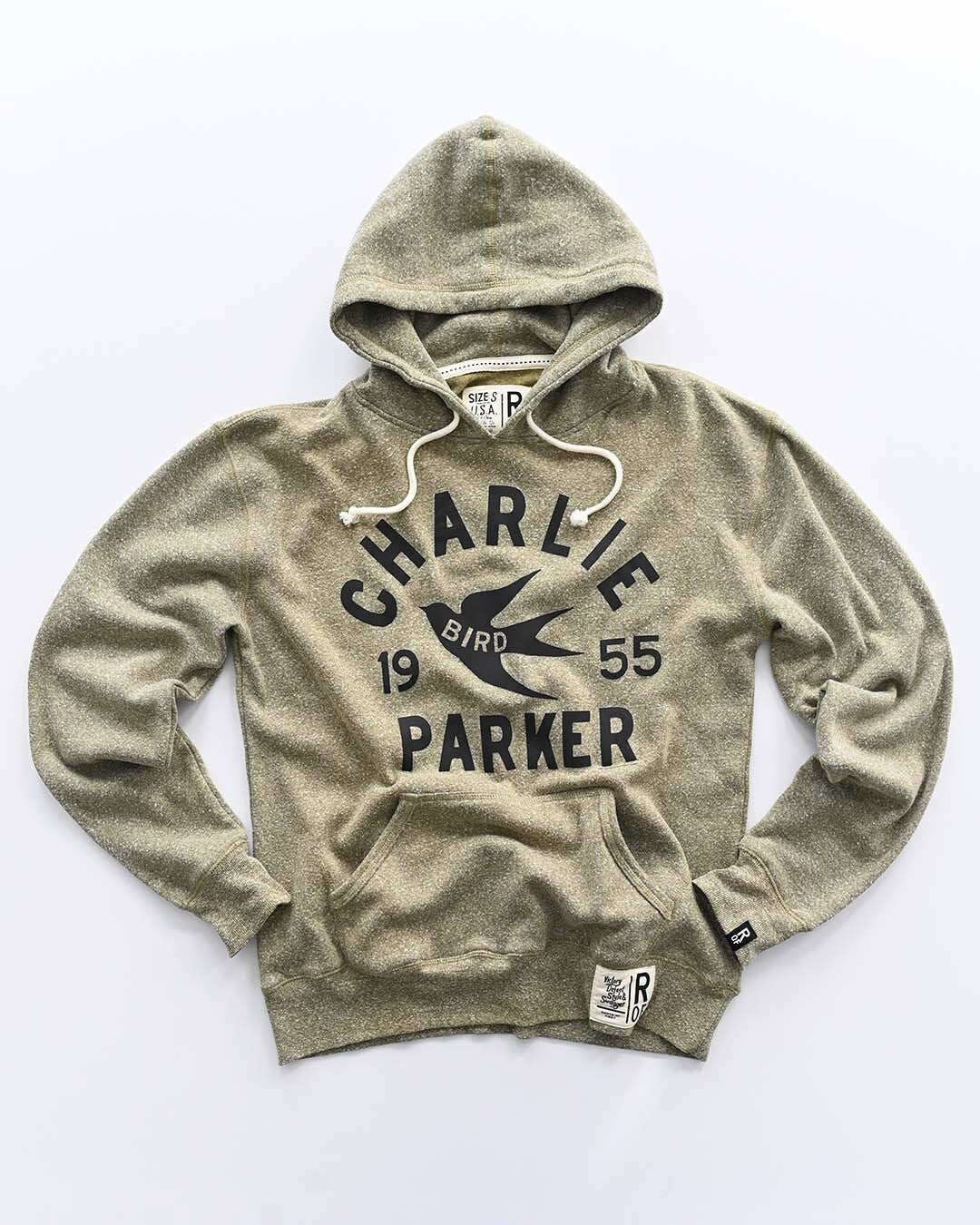 Heather Olive55 Premium Hoody - Charlie Parker Tribute