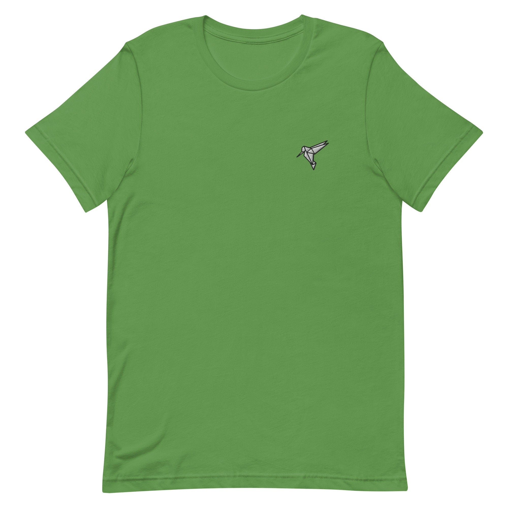 Origami Hummingbird Premium Men's T-Shirt, Embroidered Men's T-Shirt Gift for Boyfriend, Men's Short Sleeve Shirt - Multiple Colors