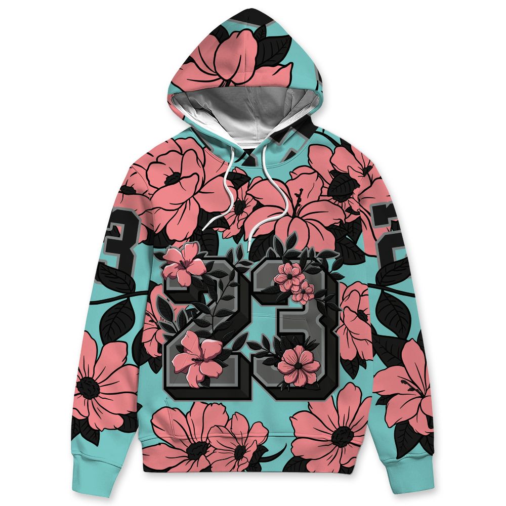 NBL 740 Cyber Jade NastyJamz Hoodie Match 23 Floral All-Over Print Flower