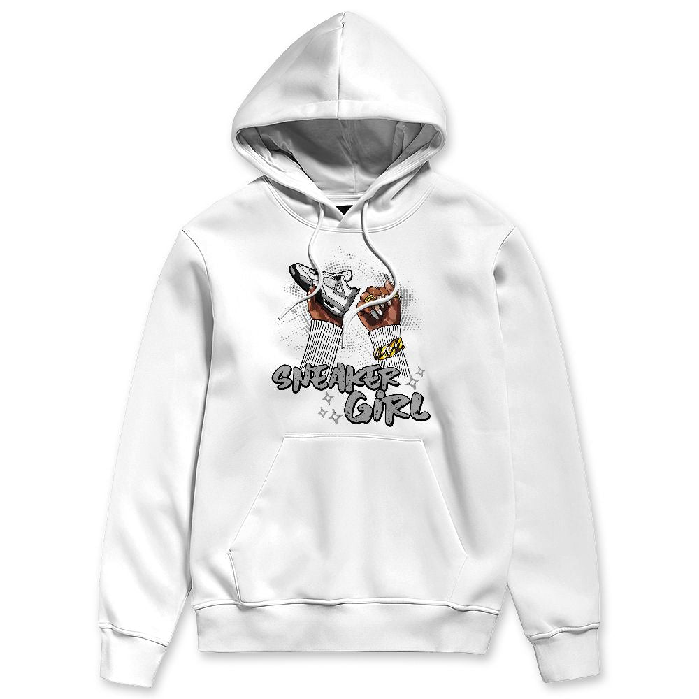 White Cement 4s NastyJamz Hoodie Match Sneaker Girl Nail