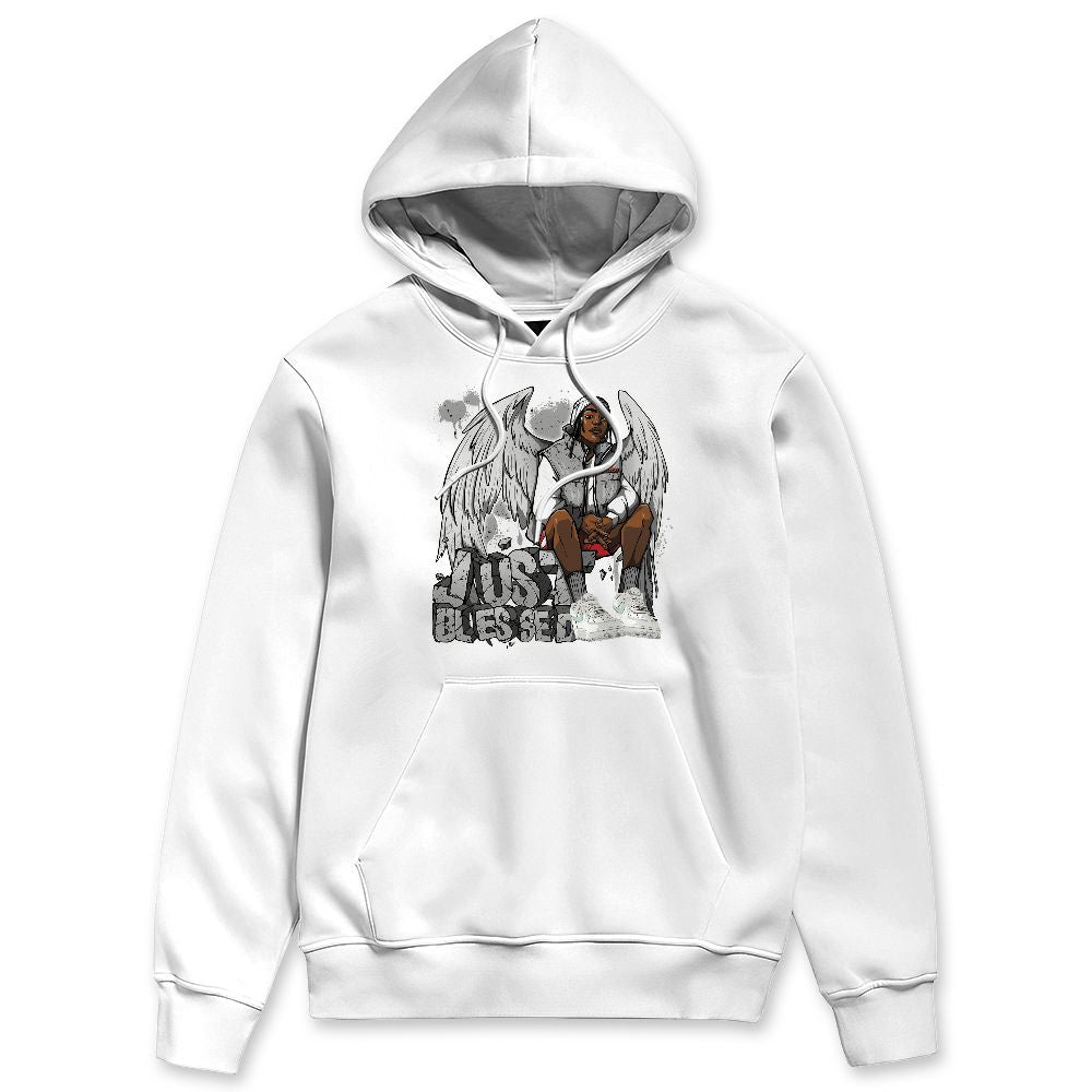 White Cement 4s NastyJamz Hoodie Match Just Blessed