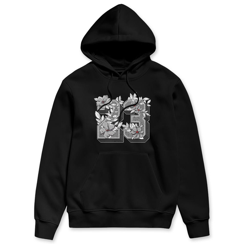 White Cement 4s NastyJamz Hoodie Match 23 Floral