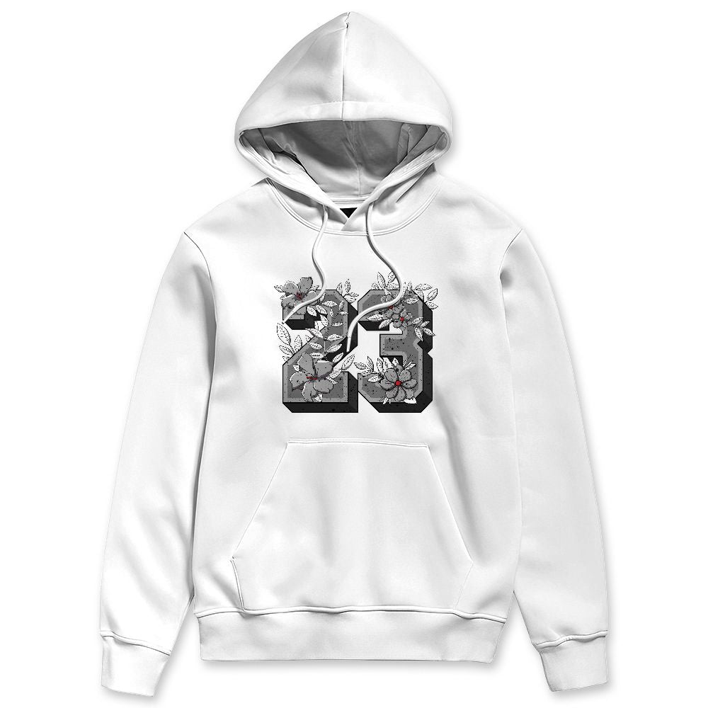 White Cement 4s NastyJamz Hoodie Match 23 Floral