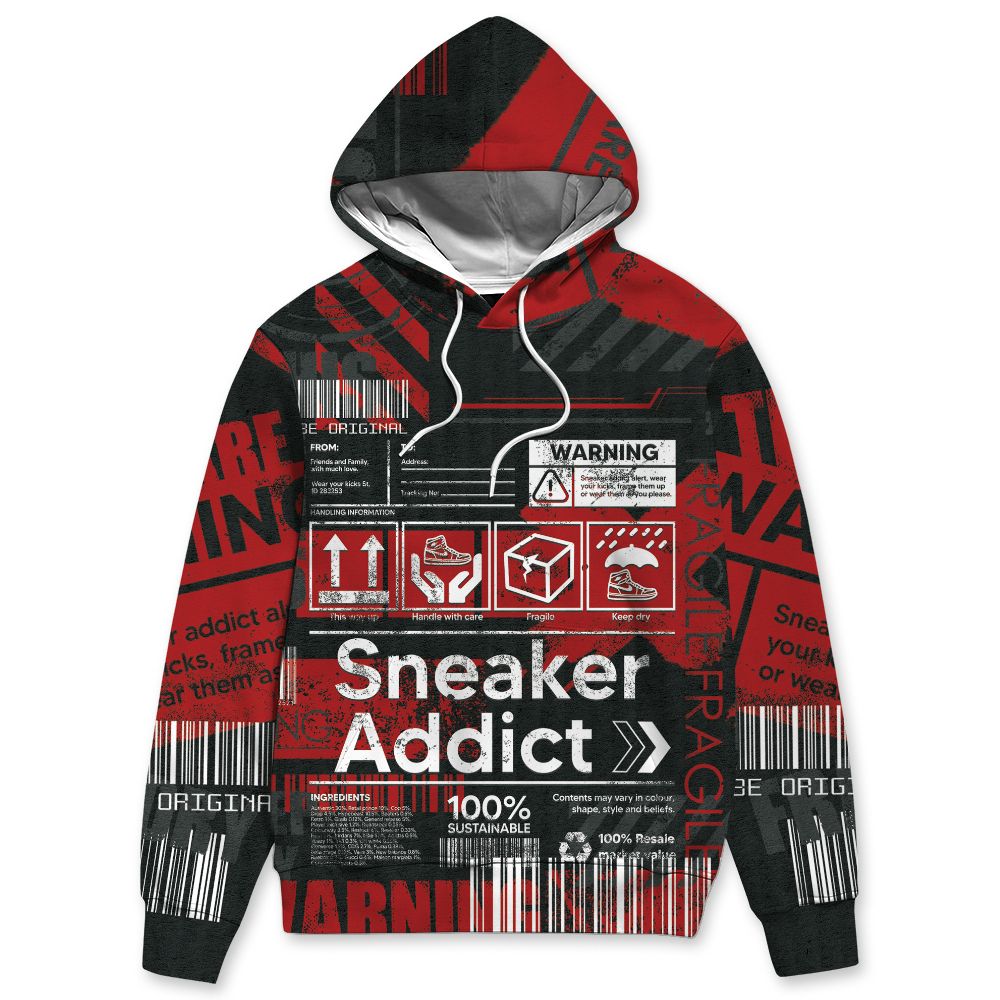 Low Bred 11s NastyJamz Hoodie Match Sneaker Addict All-Over Print Warning