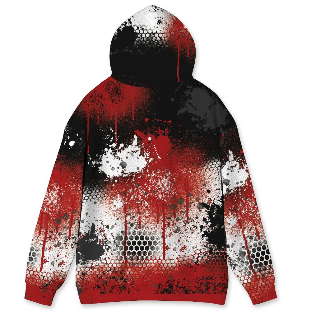 Low Bred 11s NastyJamz Hoodie Match 23 Painted Graffiti All-Over Print