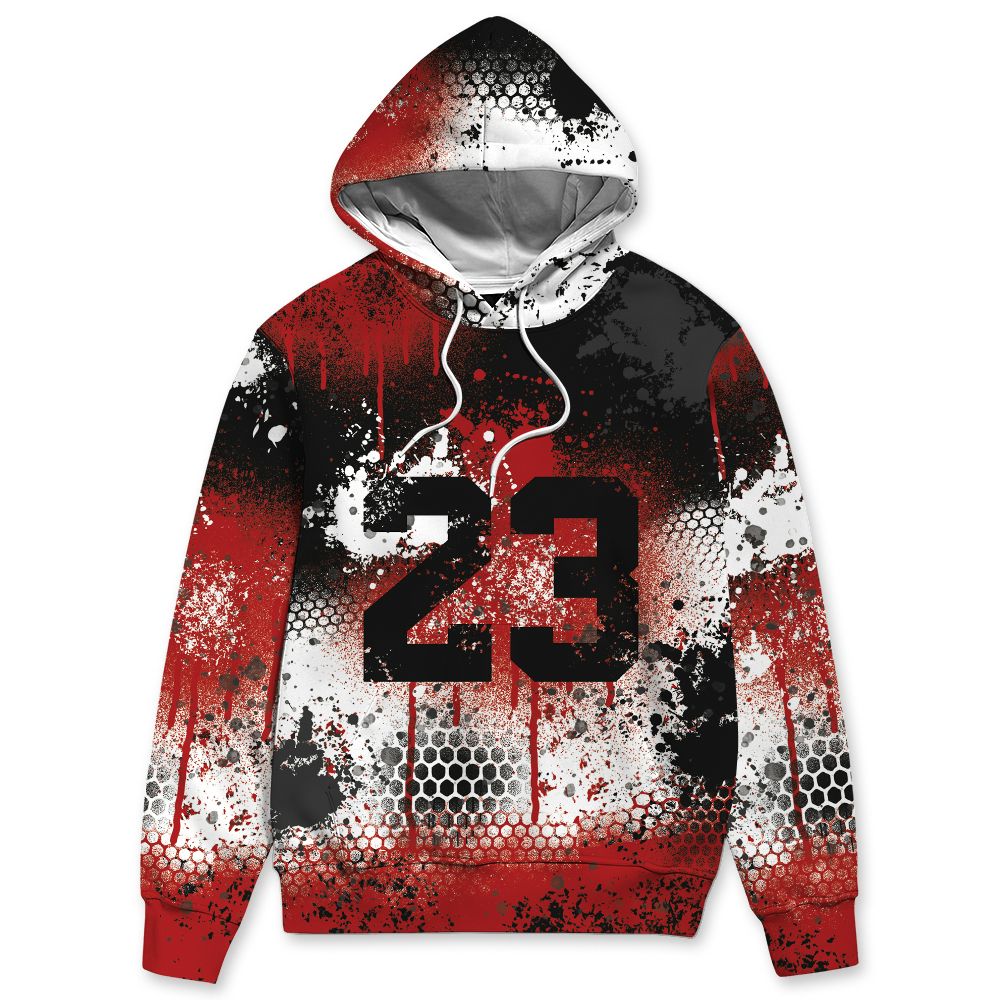 Low Bred 11s NastyJamz Hoodie Match 23 Painted Graffiti All-Over Print